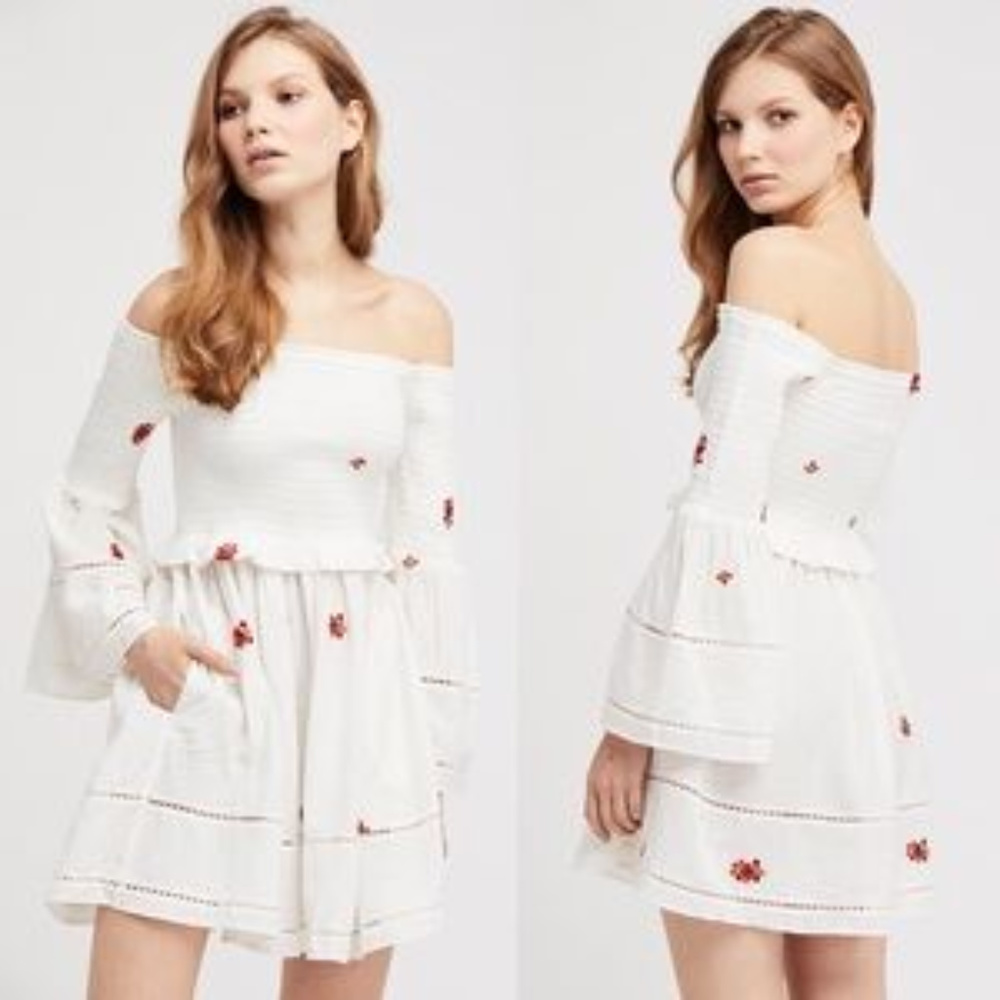 🆕 Free People Counting Daisies Embroidered Dress - Picture 4 of 6